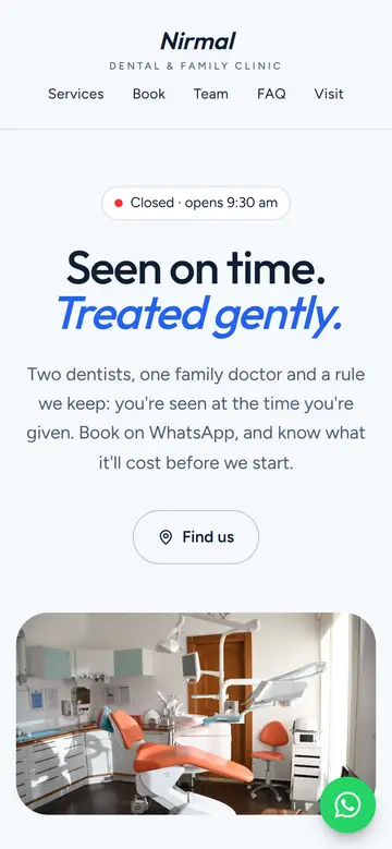 The Clinical layout on a phone