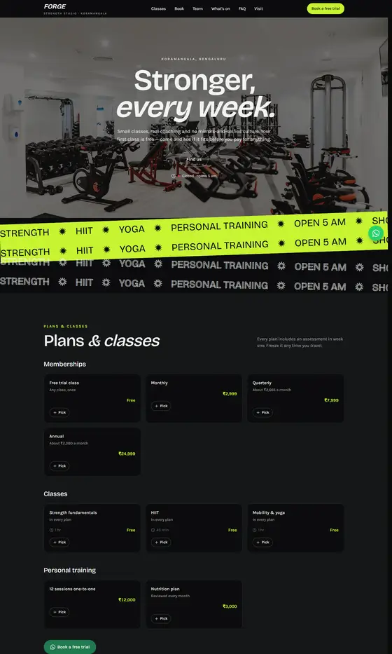 The Volt layout on a laptop