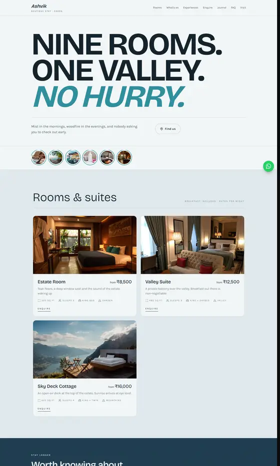 The Hostel layout on a laptop