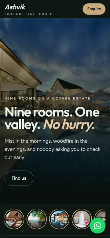 The Lodge layout on a phone