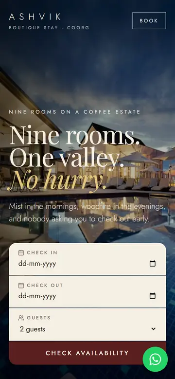The Retreat layout on a phone