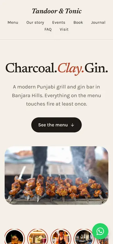 The Bistro layout on a phone