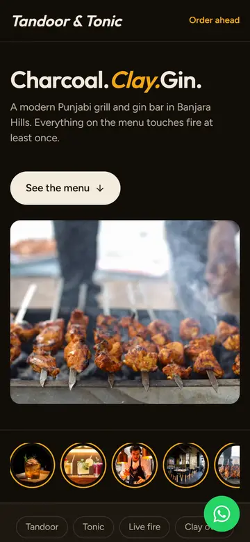 The Canteen layout on a phone