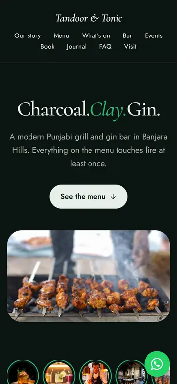 The Terrace layout on a phone