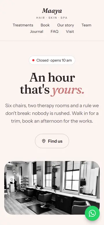 The Bloom layout on a phone