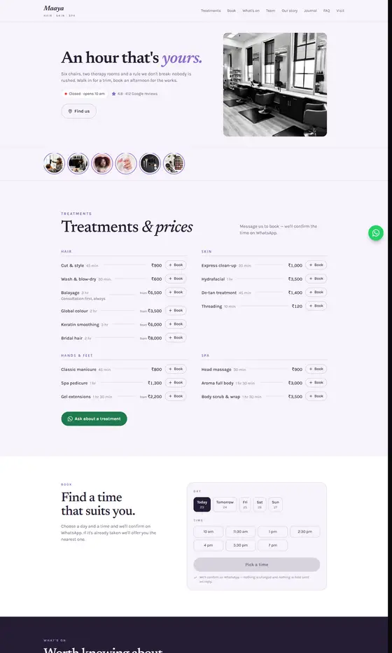 The Clinic layout on a laptop