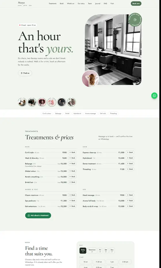 The Serene layout on a laptop