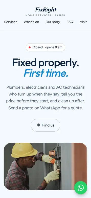 The Fresh layout on a phone